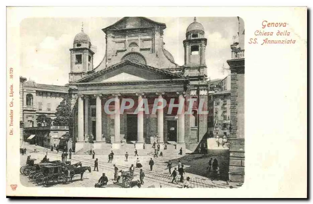Gênova - Igreja da SS. Annunziata — Dr. Treakler Co., Lipsia, n° 16729 - Frente