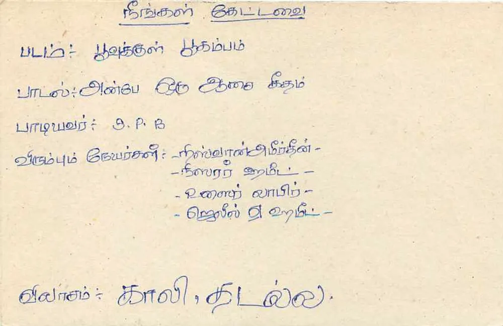 Sri Lanka — carta postal com selo de 75 centavos — editor desconhecido - Verso
