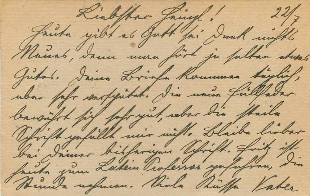 Feldpostkarte — Feldpost Nr. 387 — von Föchmrich Heinz Corra, Schaw F.A. 1/14 - Verso