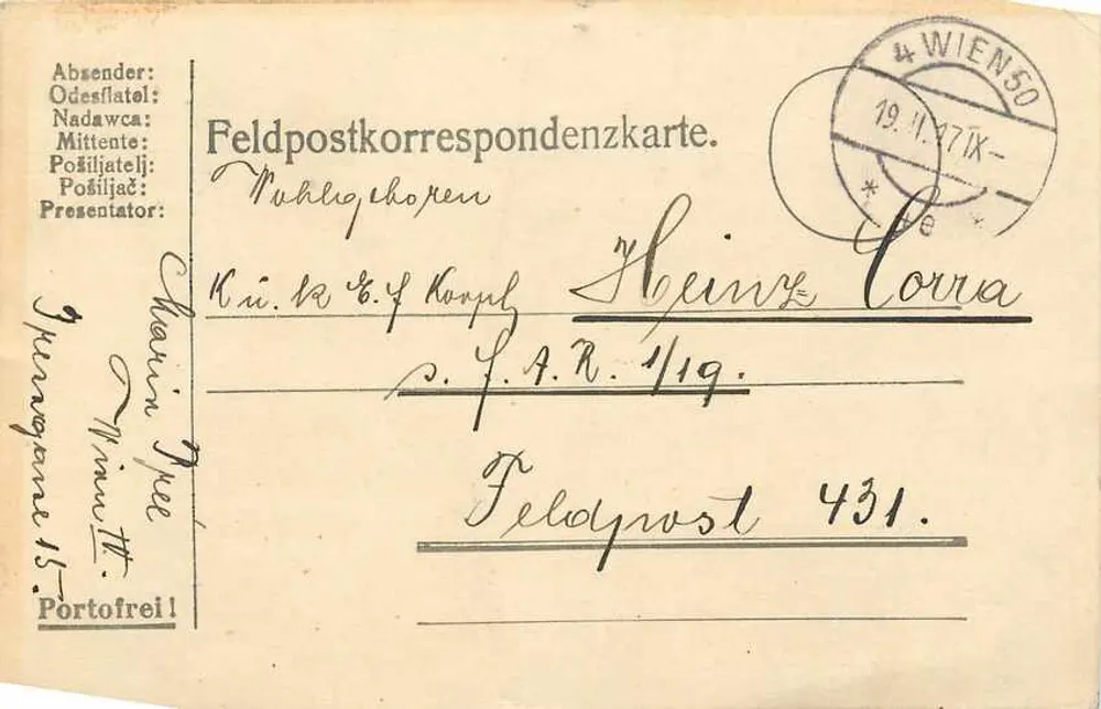 Feldpostkorrespondenzkarte — Feldpost 431 — publisher not visible - Front