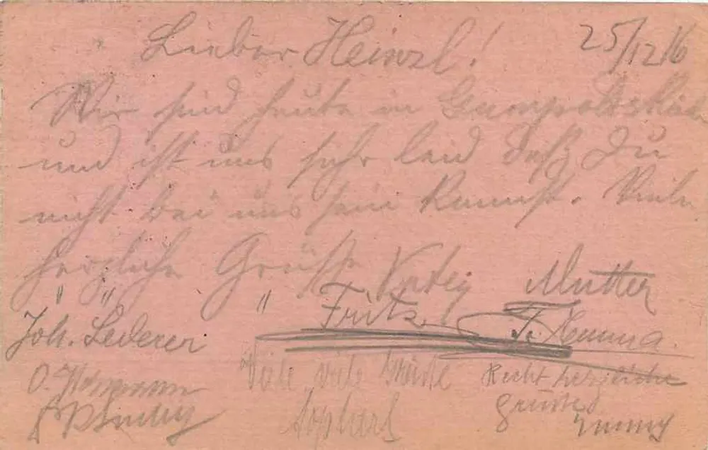 Tábori-Levelezőlap — Feldpostkarte — editor desconhecido, n° de série não visível - Verso