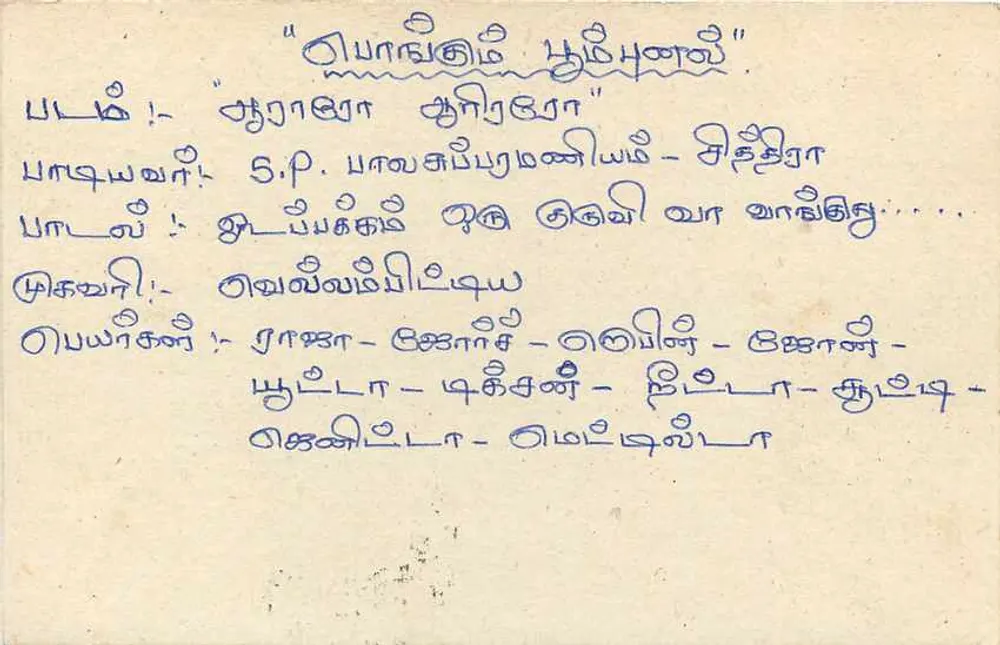 Carta postal Sri Lanka — texto em tamil — carimbo de 75 centavos com carimbo - Verso