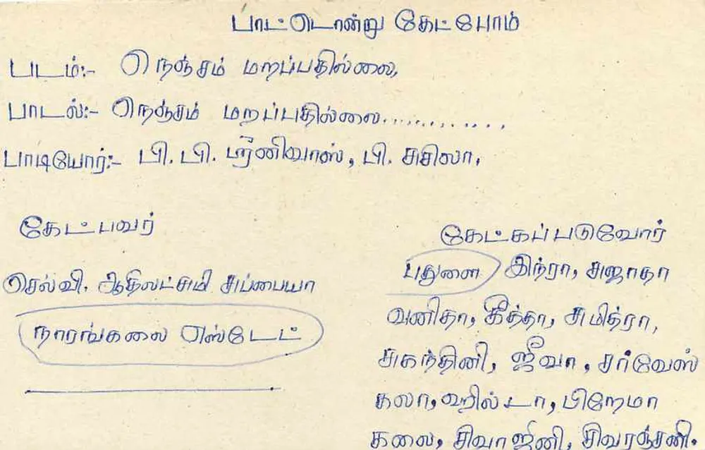 Sri Lanka — cartão postal com selo de 75 centavos e texto em tamil — editor não visível - Verso