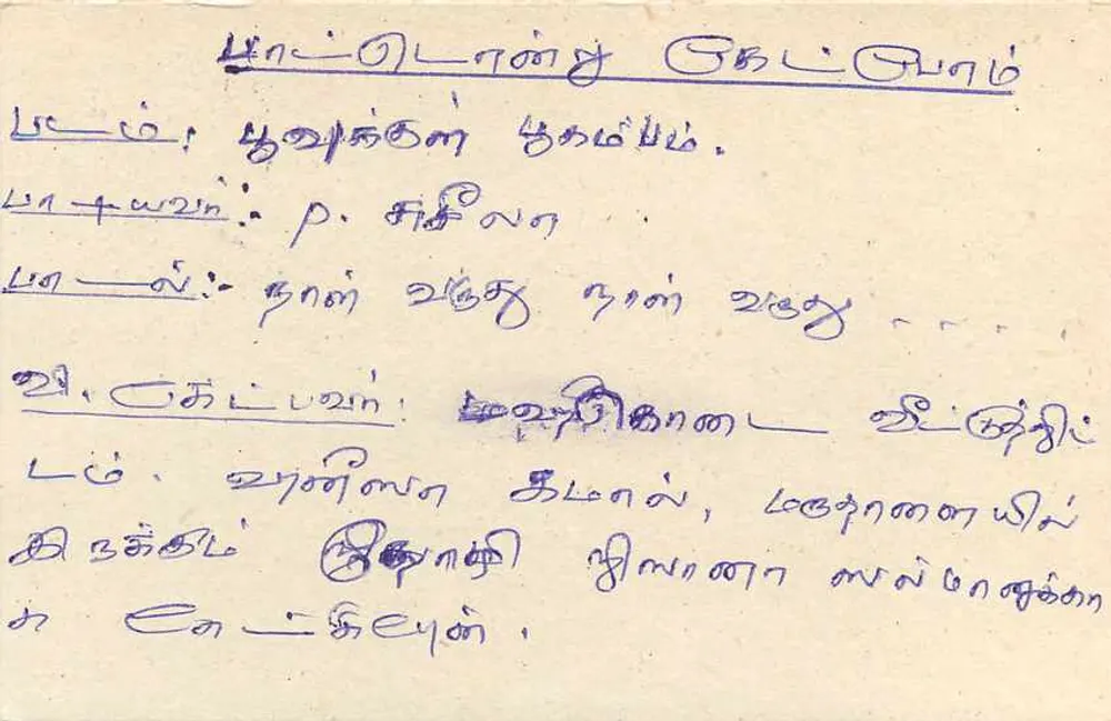 Carta postal do Sri Lanka — Sri Lanka Broadcasting Corporation — editor desconhecido, número de série não visível - Verso