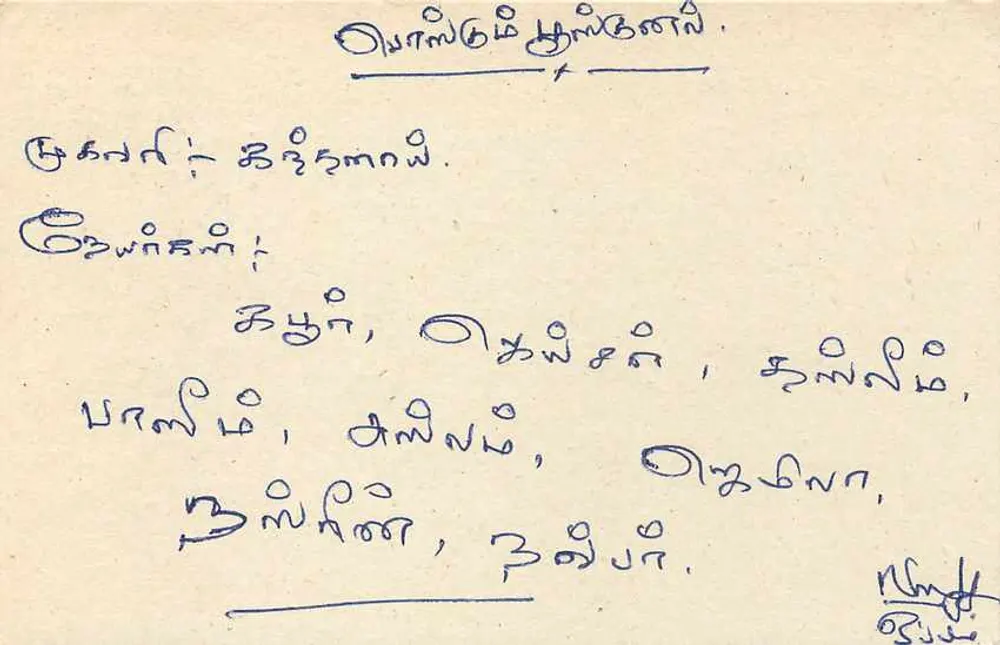 Sri Lanka — carta postal com selo de 75 centavos — editor desconhecido - Verso
