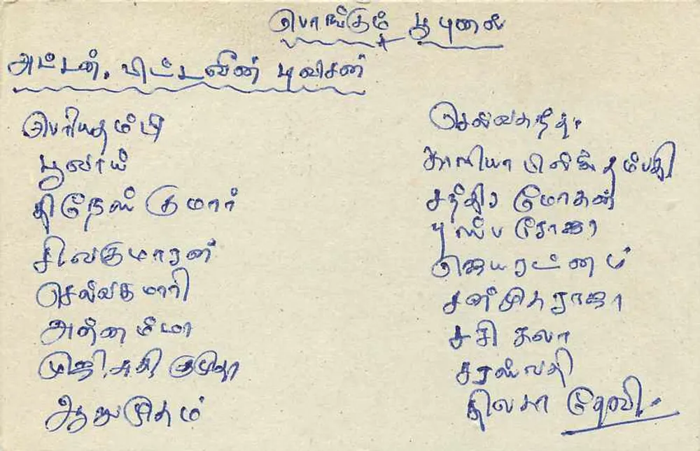 Sri Lanka — carta postal com selo de 75 centavos — editor desconhecido - Verso