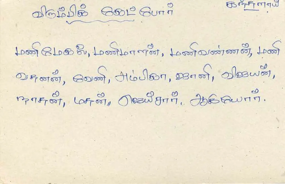 Sri Lanka — tarjeta postal con sello de 75 centavos — editor desconocido - Reverso