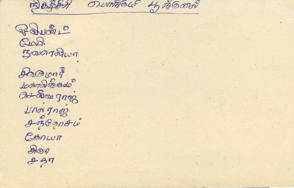 Sri Lanka — tarjeta postal con sello de 75 centavos — editor desconocido - Reverso