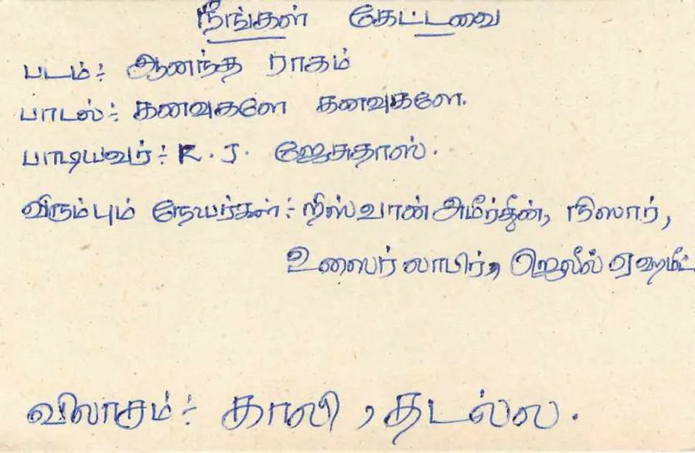 Sri Lanka — cartão postal da Sri Lanka Broadcasting Corporation — editor desconhecido, número de série não visível - Verso