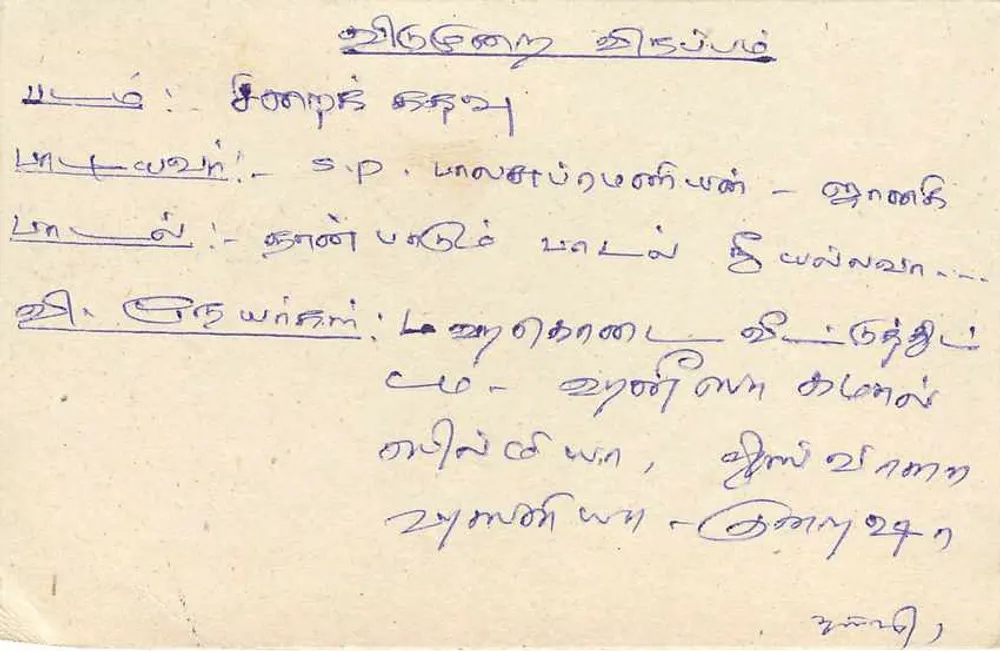 Sri Lanka — Carta postal com selo de 75 centavos — destinada à seção tâmil da Sri Lanka Broadcasting Corporation - Verso