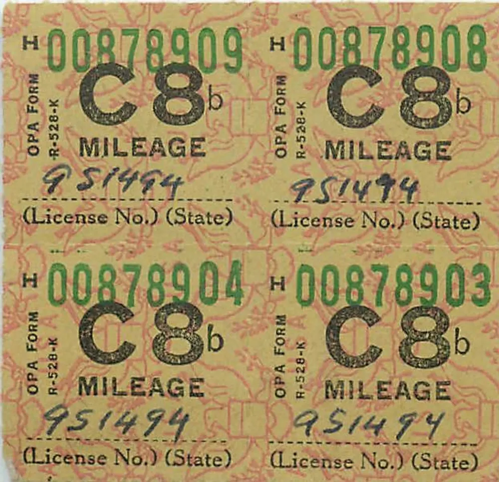Carta de quilometragem automotiva — OPA FORM R-528-K — 4 selos de quilometragem - Frente