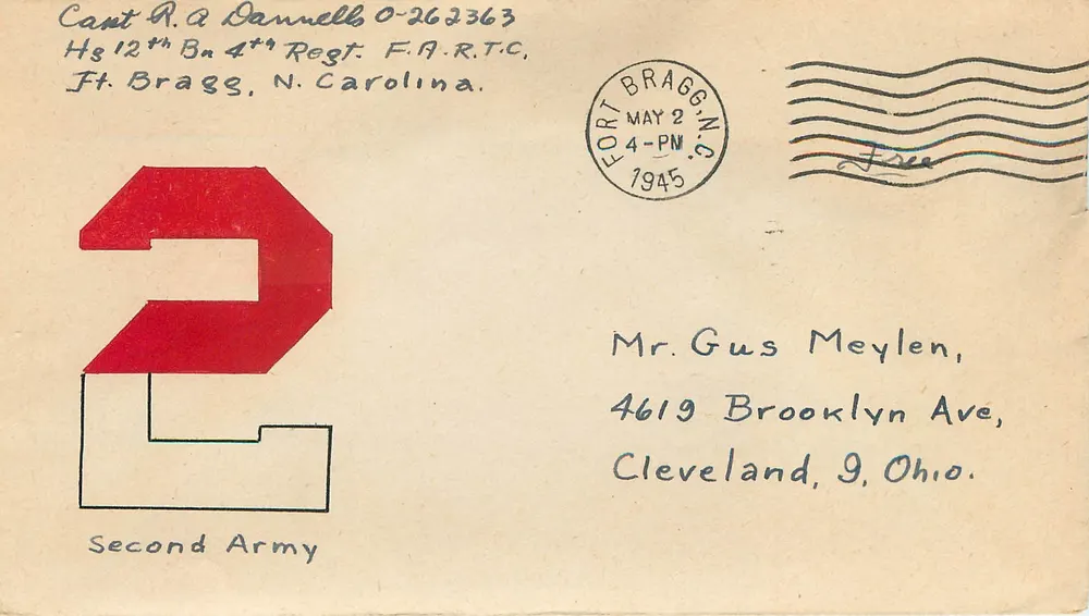 Segundo Exército — 2 — Fort Bragg, N.Carolina — 1945 - Frente