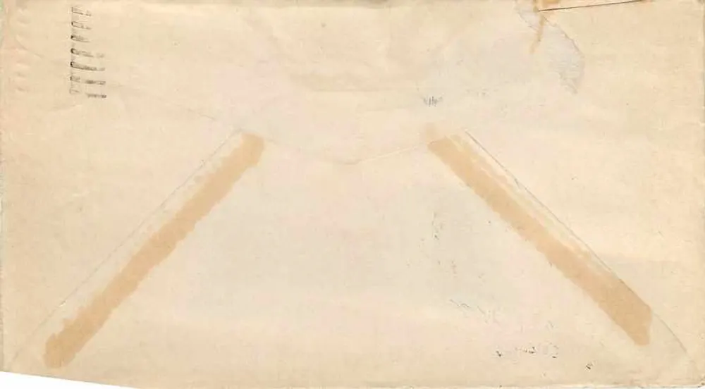 Carte postale aérienne — 6 cents USA — envoyée du 327th Station Hospital à Chicago, Illinois — datée du 18 décembre 1944 - Verso