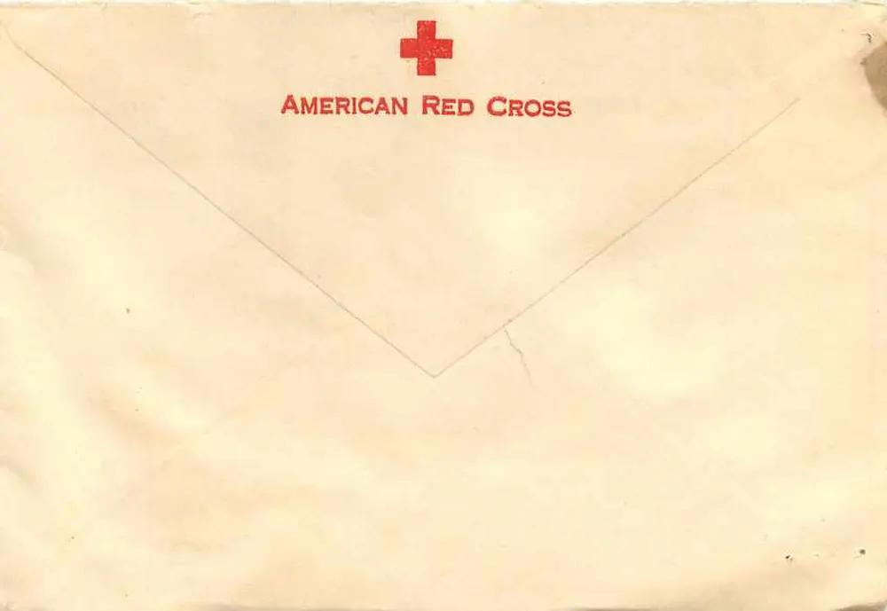 Carta postal da American Red Cross — 382nd General Hospital, San Francisco — editor American Red Cross - Verso
