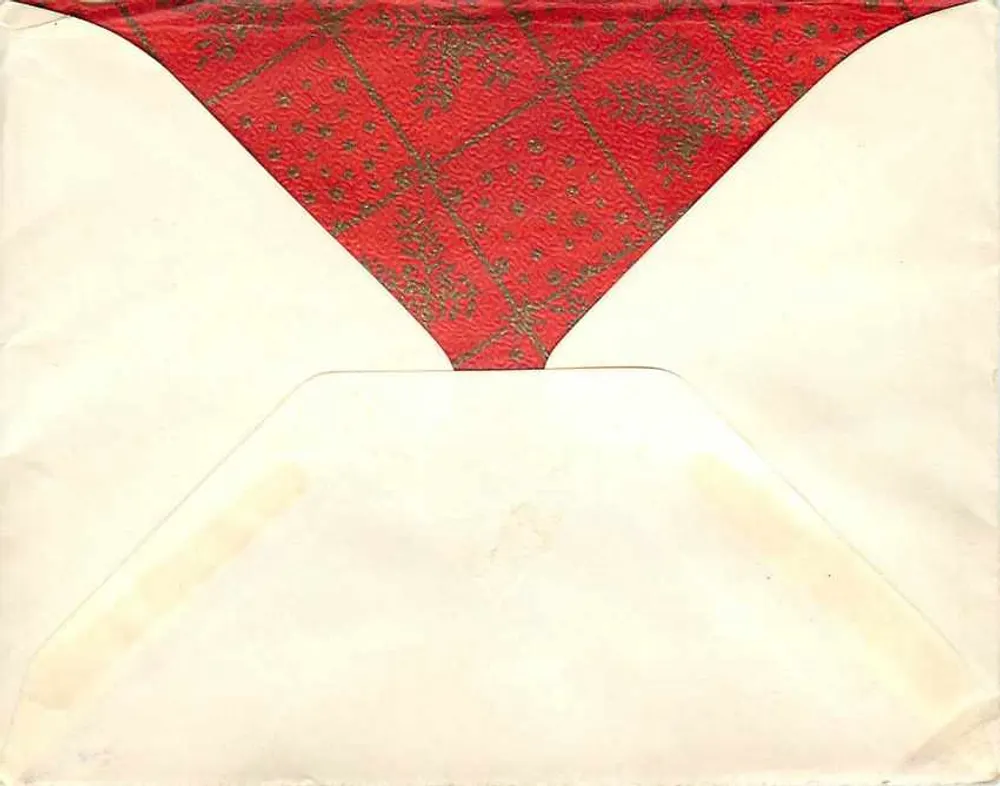 보존용 동물 관련 우표가 있는 우표카드 — APO 403, NY — 윌밍턴, 델라웨어로 발송 - 뒷면