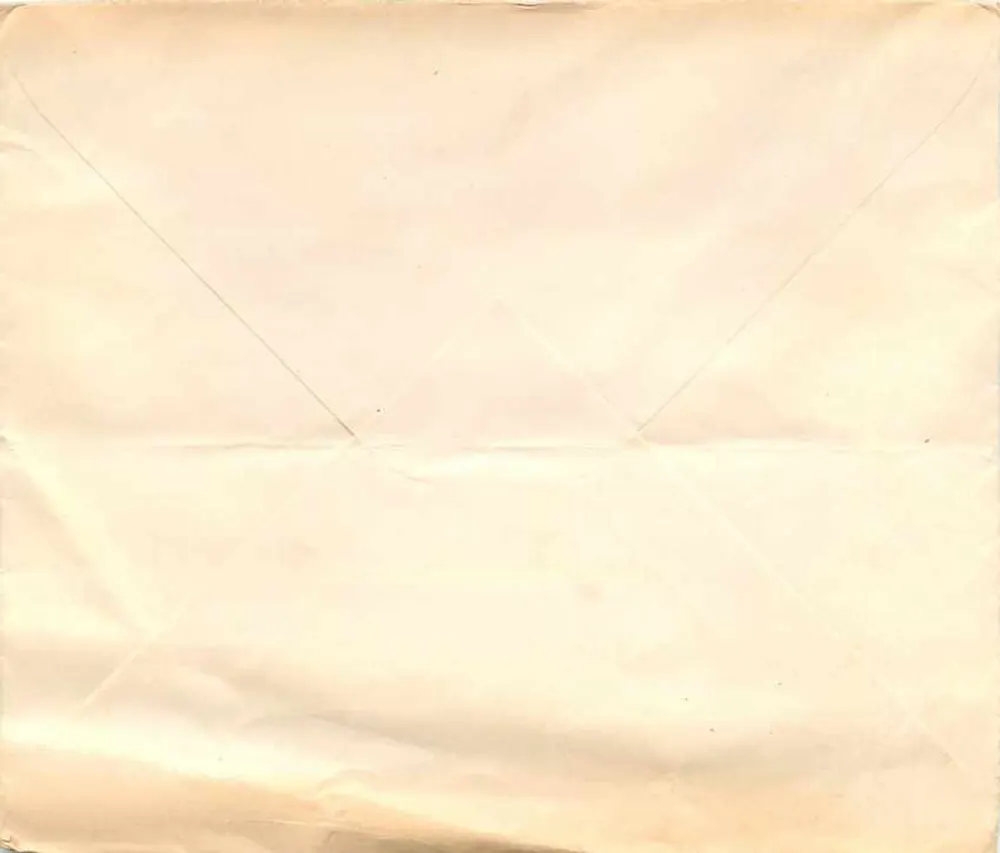 Carta postal aérea — San Francisco para Wilmington, Delaware — Selos dos EUA 5¢ - Verso