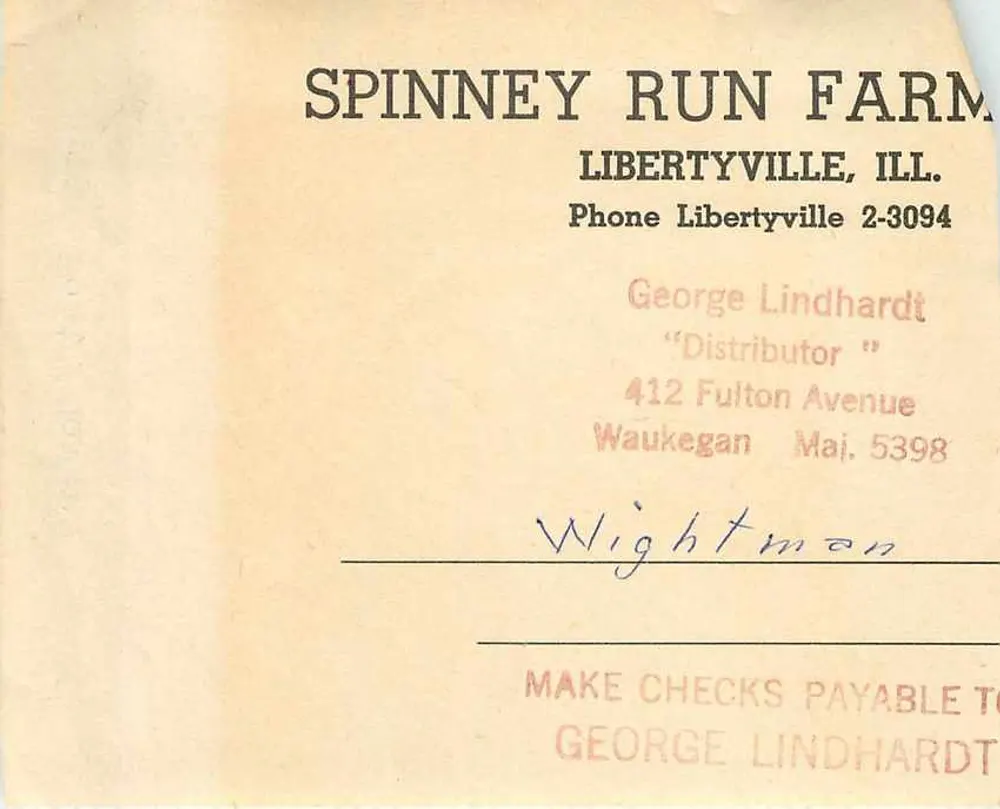 Spinney Run Farm — Libertyville, Ill. — unbekannter Verlag - Vorderseite