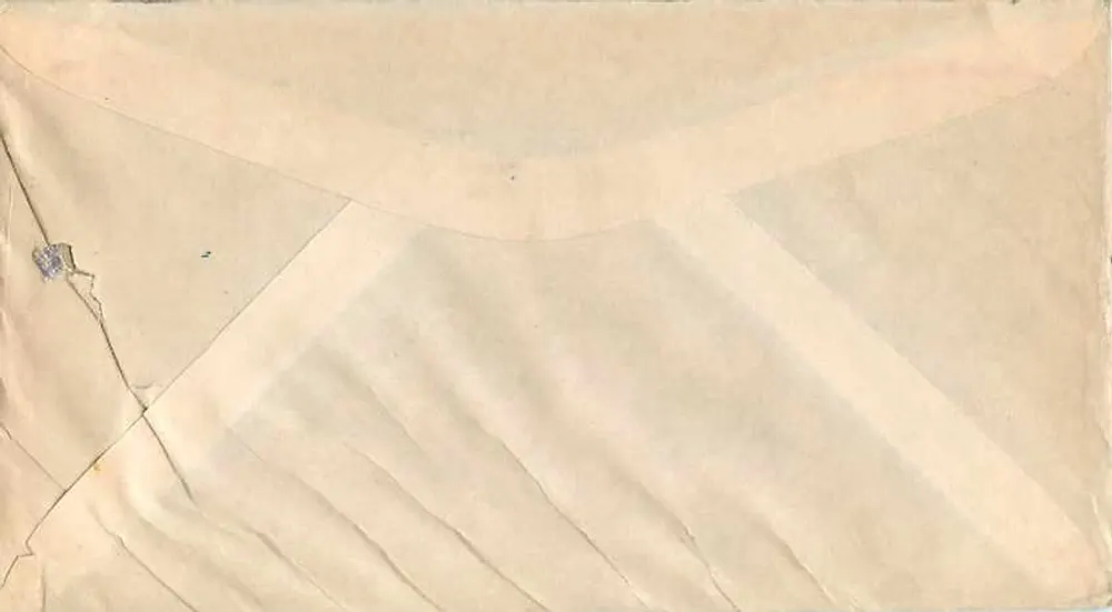 Envelope aéreo — San Francisco, Califórnia — U.S. Postage - Verso