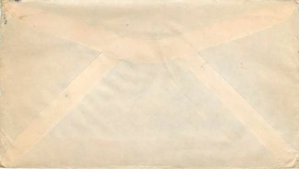 항공 우편 봉투 — 캘리포니아 주 샌프란시스코 — 미국 우표 - 뒷면