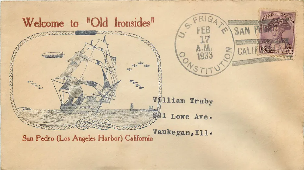 San Pedro (Los Angeles Harbor) — 'Welcome to Old Ironsides' — U.S. Frigate Constitution, San Pedro, California - Vorderseite