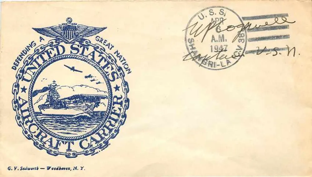 U.S.S. Pogy — 항공모함 — 우드헤븐, 뉴욕 — 1947 - 앞면