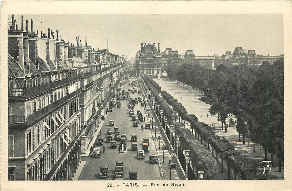 Paryż — Rue de Rivoli — wydawca Thy, n°22 - Awers