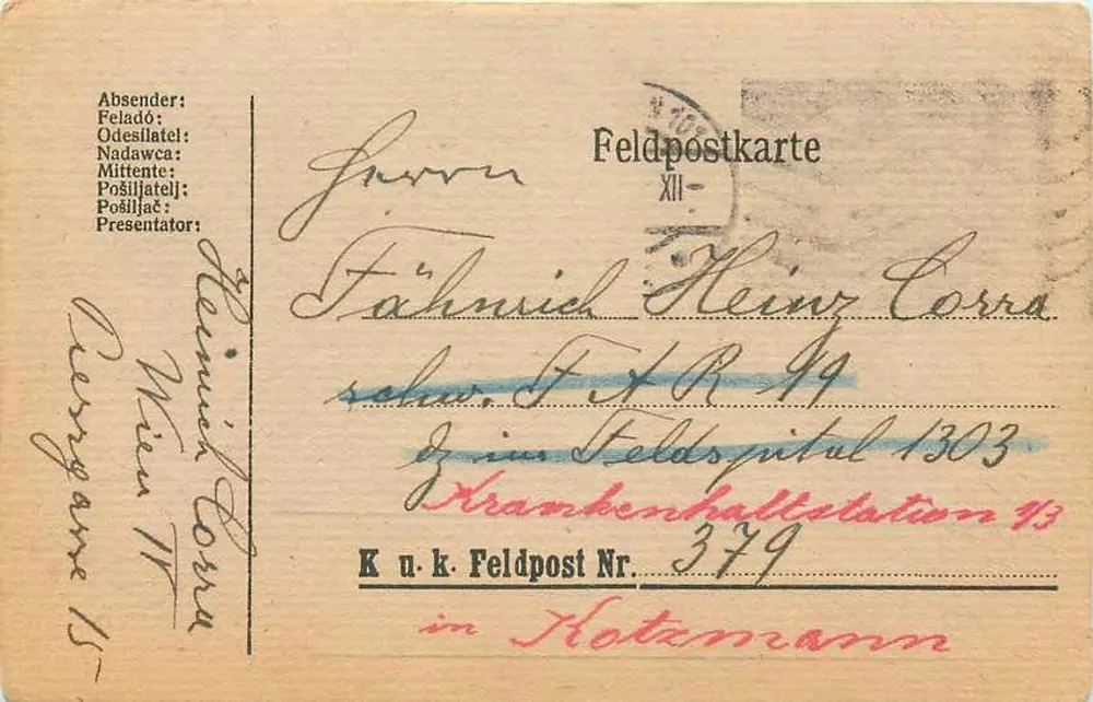 Militaire ansichtkaart — Feldpost Nr. 379 — Militaire ansichtkaart - Voorkant