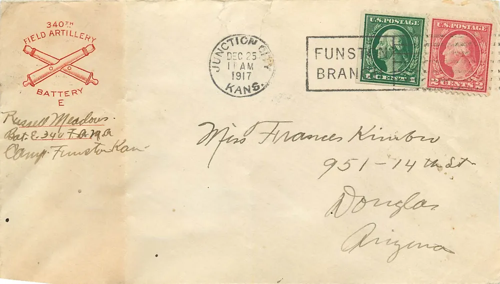 340. Feldartilleriebatterie E — Camp Funston, Kansas — 1917 - Vorderseite