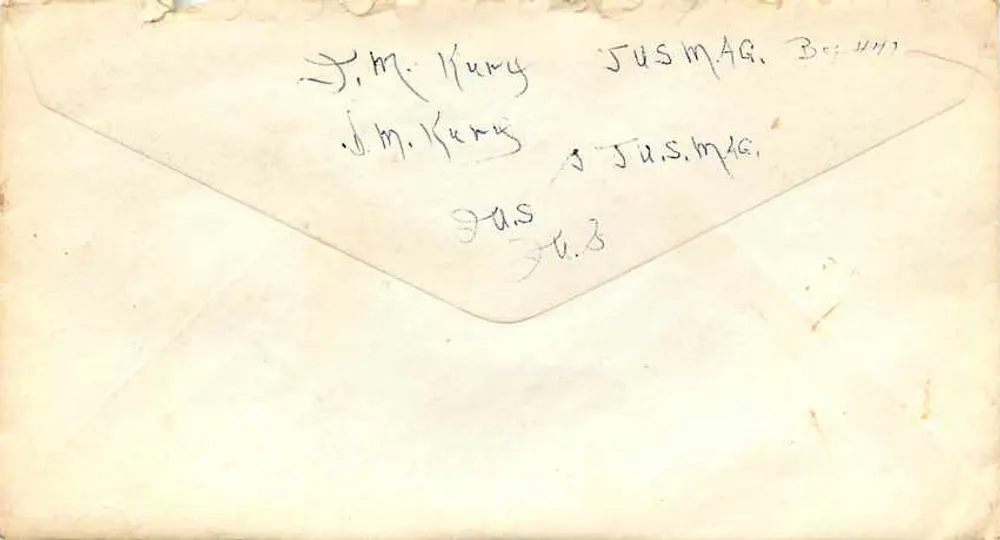Enveloppe aérienne — États-Unis — 10c U.S. AIR MAIL - Verso