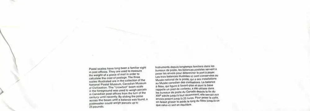 Balances postales — Musée canadien des civilisations — éditeur non visible - Verso