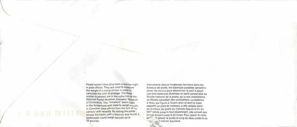 Balances postales — Musée canadien de la civilisation — Canada 42 - Verso