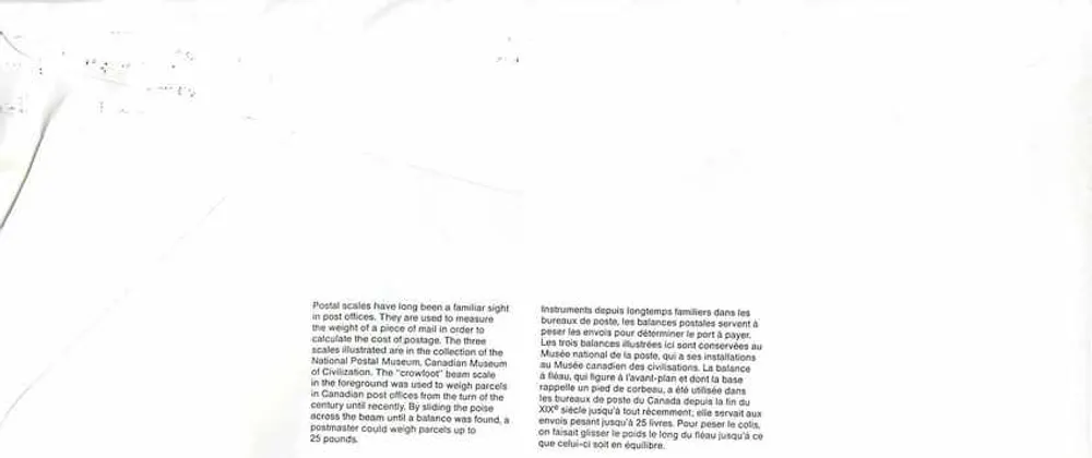 Balancinhas postais — Museu Canadense das Civilizações — Canada Post - Verso