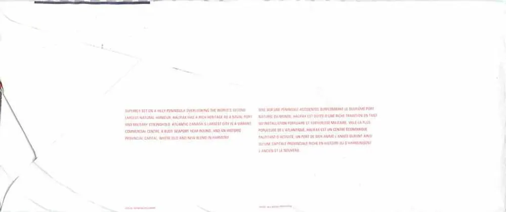 Halifax — cidade portuária e capital provincial — editor: Canada Post - Verso