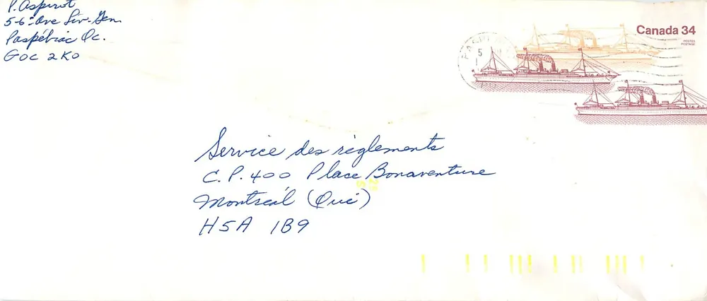 A Imperatriz do Japão — navio de passageiros do Pacific Canadien — editor Canada Postage - Frente