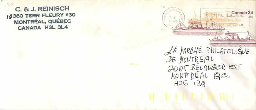 A Imperatriz do Japão — navio de passageiros do Pacífico Canadien — editor Canada 34 - Frente
