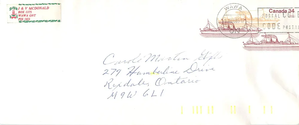 El transatlántico "Empress of Japan" — Canada 34 — J & V McDonald, Wawa, Ontario - Anverso