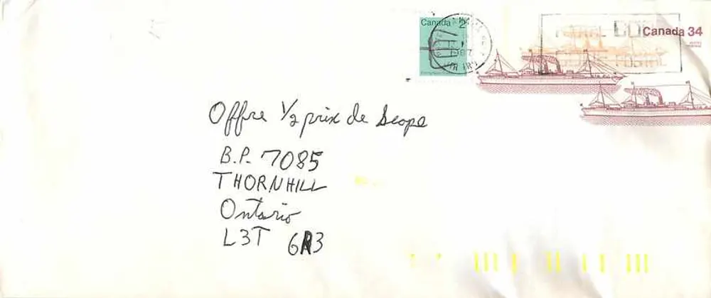 O navio de passageiros desajeitado do Pacífico Canadiense, Empress of Japan — Canada Post 34 — editor não visível - Frente