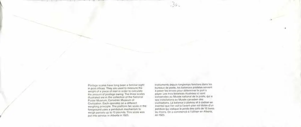 Balances postales — Musée national des civilisations — Éditeur non visible - Verso