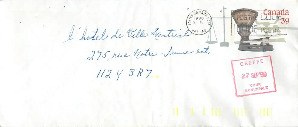 Balances postales — Musée canadien de la civilisation — Éditeur : Postes Canada, n° de série 39 - Recto