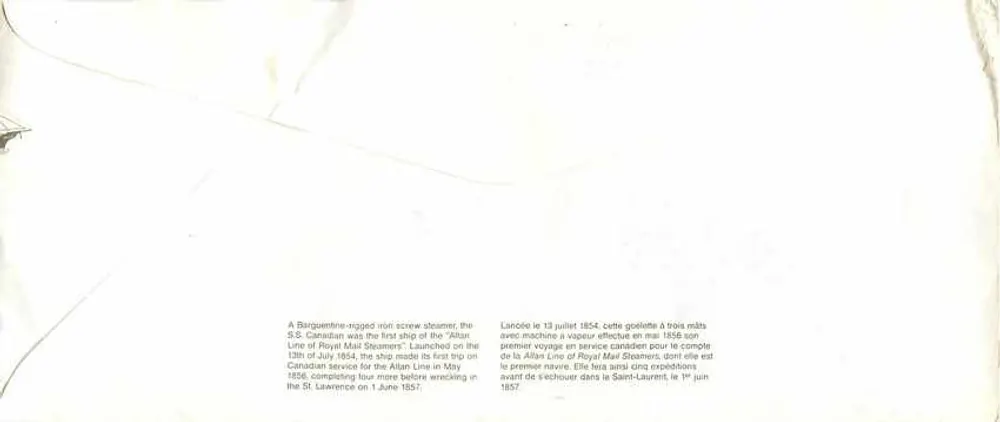 S.S. Canadian — primeiro navio da linha Allan Line — Canada 37 - Verso