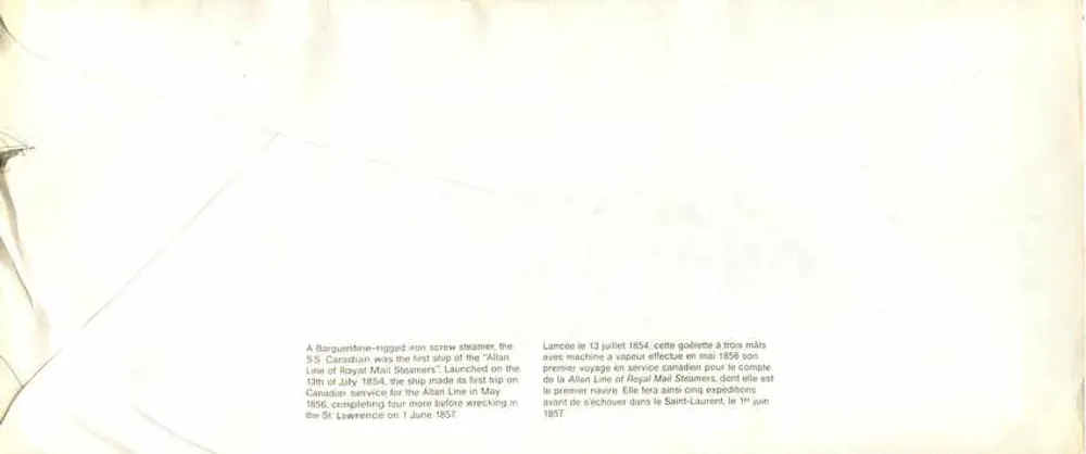 S.S. Canadian — primeiro navio a vapor da Royal Mail Steamers — editor Canada 37 - Verso