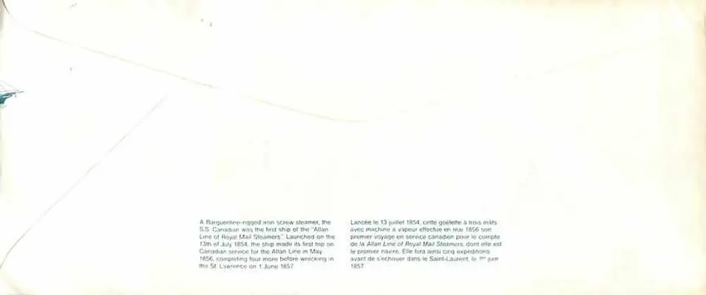 S.S. Canadian — first steamship of the Royal Mail Steamers — publisher Canada Post - Back