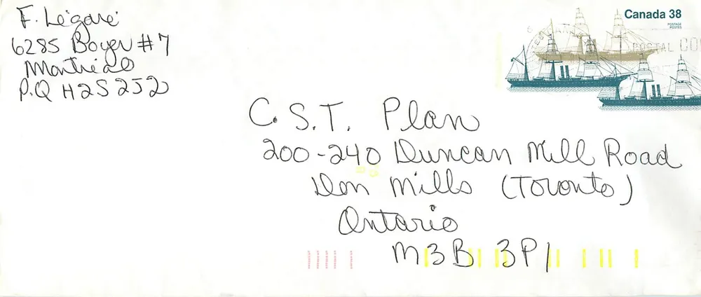 S.S. Canadian — eerste stoomboot van de Allan lijn — uitgever Postal Co. Canada - Voorkant