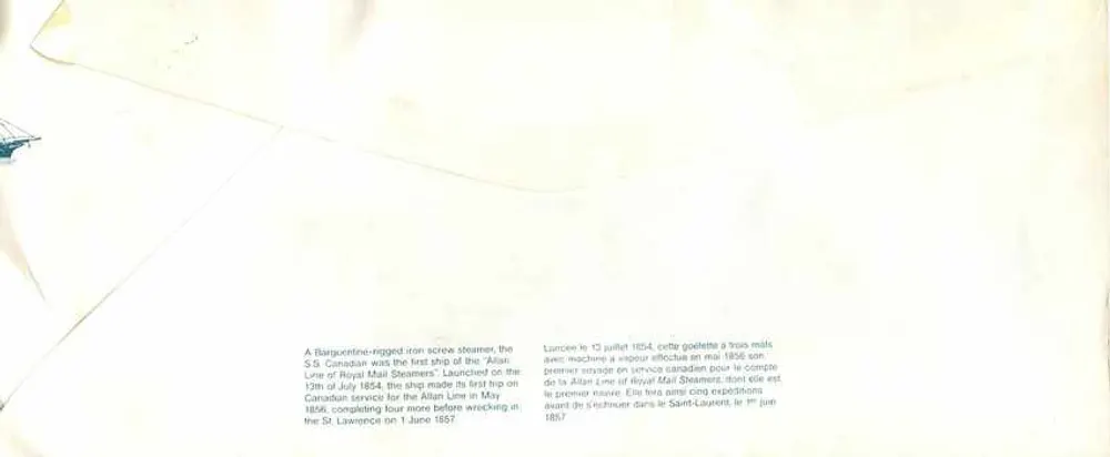 S.S. Canadian — Royal Mail Steamers의 첫 번째 선박 — 출판사 미확인 - 뒷면