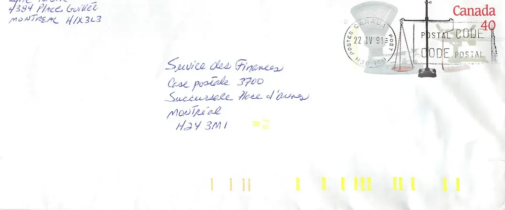 Bilance postali — Museo canadense delle civiltà — Canada - Recto
