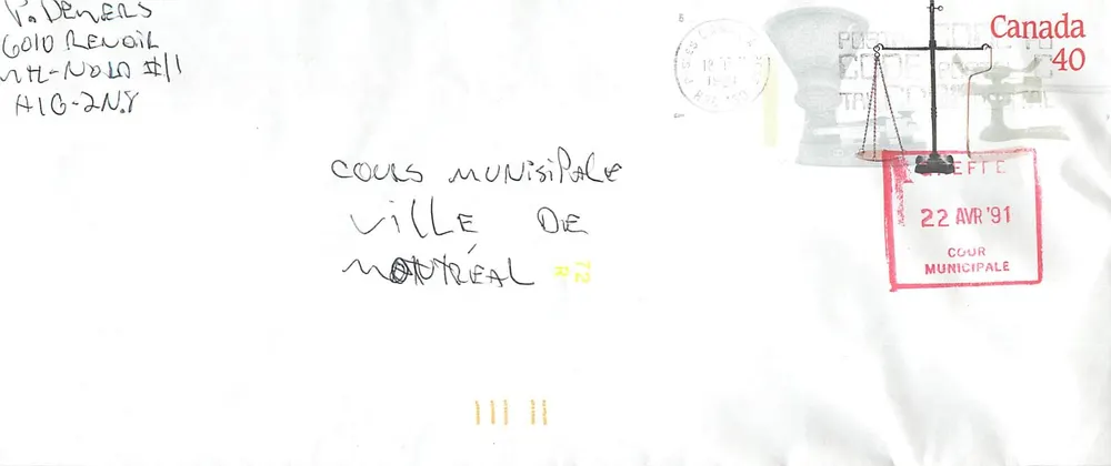 Balancinhas postais — Museu Canadense dos Correios — 22 abril 1991 - Frente