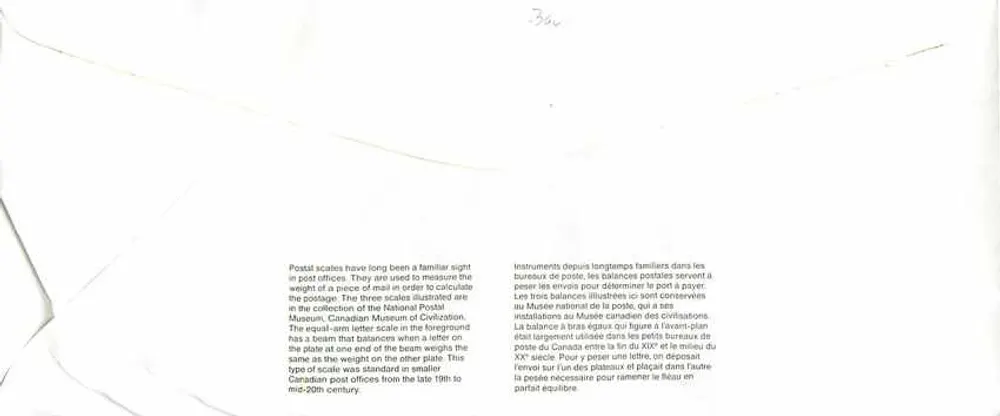 Balances postales — Musée canadien des civilisations — Canada 40 - Verso
