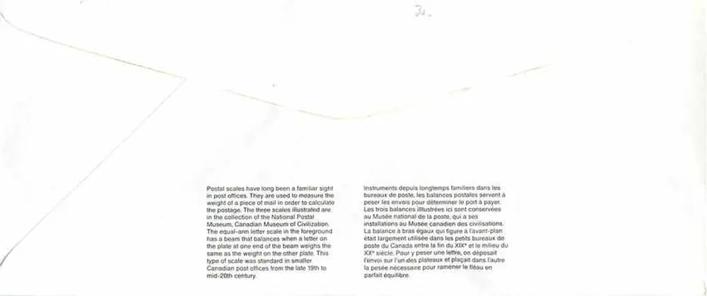 Balancinhas postais — Museu Canadense dos Correios — Canada Post - Verso