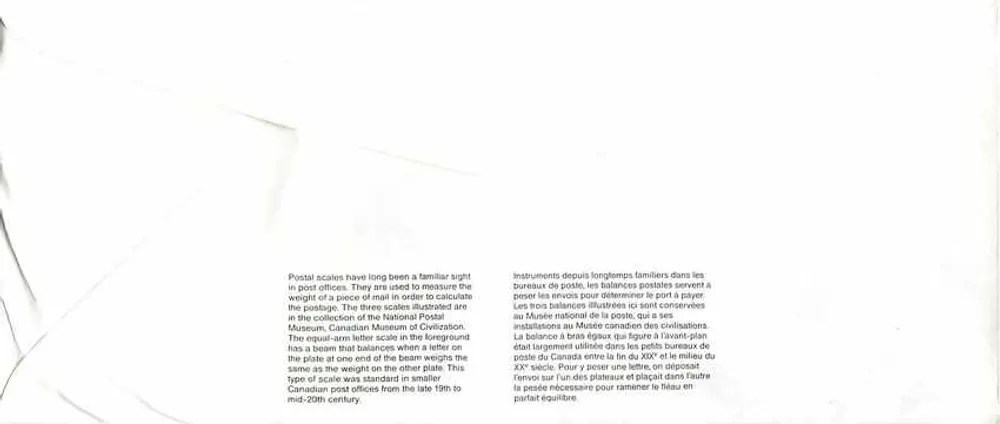 Balancinhas postais — Museu Canadense da Correios — editor não visível - Verso