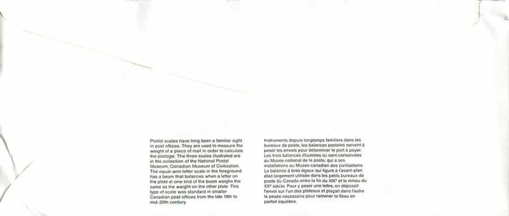 Bilance postali — Museo canadense delle civiltà — Guelph Historical Society - Verso